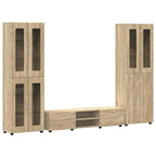 TV-Schrankset mit Regal FLORIN 3 pcs Sonoma-Eiche Holzwerkstoff