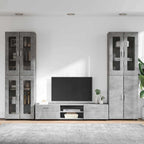 TV-Schrankset mit Regal FLORIN 3 pcs Beton Grau Holzwerkstoff