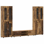 TV-Schrankset mit Schubladen FLORIN 3 pcs Altholz Holzwerkstoff