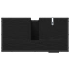 Badezimmermöbel Set 2 pcs Schwarz Eichen-Optik Holzwerkstoff