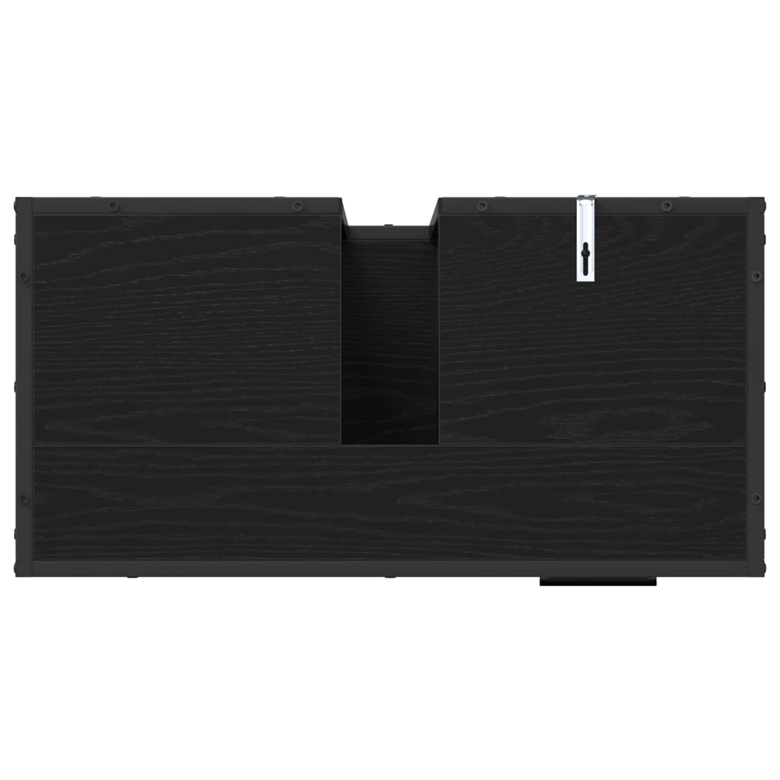 Badezimmermöbel Set 2 pcs Schwarz Eichen-Optik Holzwerkstoff