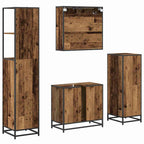 Badezimmermöbel-Set mit Schubladen 4 pcs Altholz Holzwerkstoff