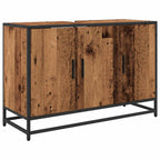 Badezimmermöbel-Set mit Regal 2 pcs Altholz Holzwerkstoff