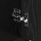 Badezimmermöbel-Set 3 pcs Schwarz Eichen-Optik Holzwerkstoff