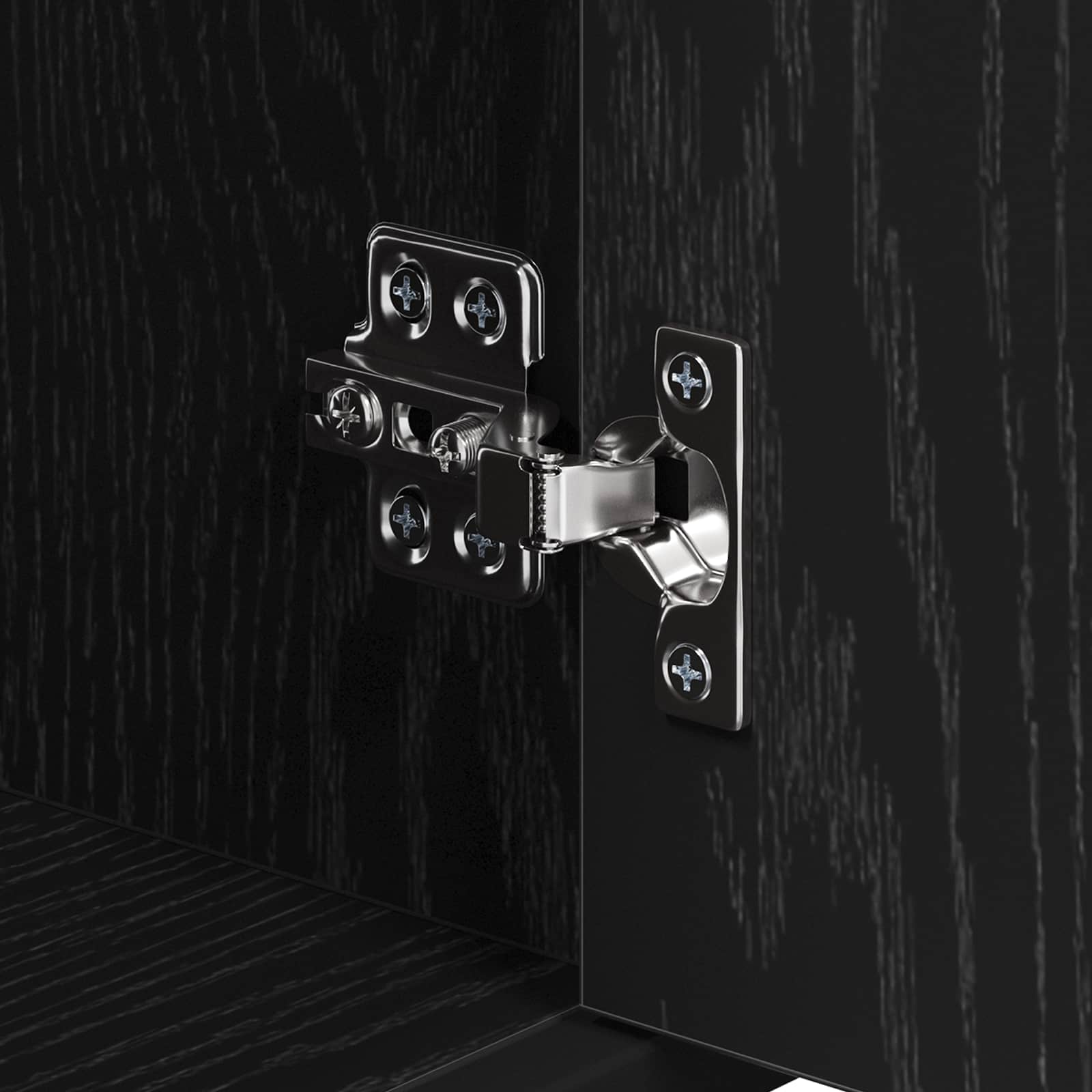 Badezimmermöbel-Set 3 pcs Schwarz Eichen-Optik Holzwerkstoff