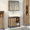 Badezimmermöbel-Set mit Regal 2 pcs Artisan-Eiche Holzwerkstoff