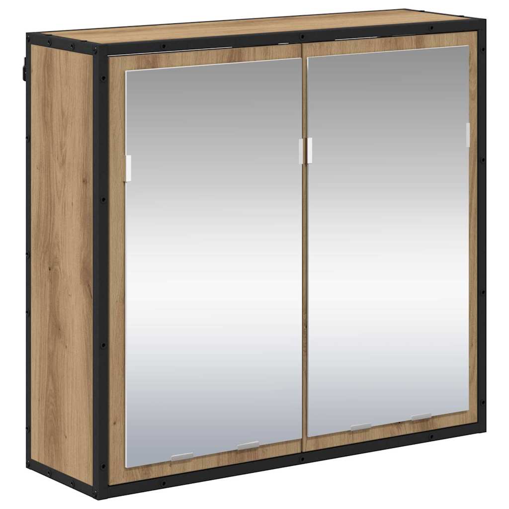 Badezimmermöbel-Set mit Regal 4 pcs Artisan-Eiche Holzwerkstoff