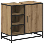 Badezimmermöbel-Set mit Regal 4 pcs Artisan-Eiche Holzwerkstoff