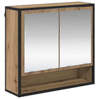 Badezimmermöbel-Set mit Regal 2 pcs Artisan-Eiche Holzwerkstoff