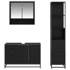 Badezimmermöbel-Set mit Schubladen 3 pcs Altholz Holzwerkstoff