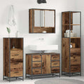 Badezimmermöbel-Set mit Schubladen 4 pcs Altholz Holzwerkstoff