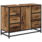 Badezimmermöbel-Set mit Schubladen 4 pcs Altholz Holzwerkstoff
