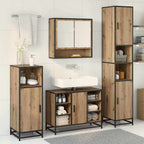 Badezimmermöbel-Set mit Regal 3 pcs Artisan-Eiche Holzwerkstoff