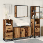Badezimmermöbel-Set mit Schubladen 4 pcs Altholz Holzwerkstoff