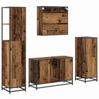 Badezimmermöbel-Set mit Schubladen 4 pcs Altholz Holzwerkstoff