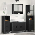 Badezimmermöbel-Set mit Regal 3 pcs Artisan-Eiche Holzwerkstoff