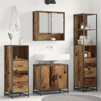 Badezimmermöbel-Set mit Schubladen 4 pcs Altholz Holzwerkstoff