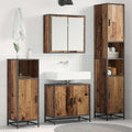 Badezimmermöbel-Set mit Regal 3 pcs Altholz Holzwerkstoff