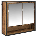 Badezimmermöbel-Set mit Schubladen 3 pcs Altholz Holzwerkstoff