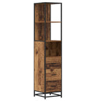 Badezimmermöbel-Set mit Schubladen 3 pcs Altholz Holzwerkstoff