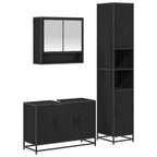 Badezimmermöbel-Set mit Regal 3 pcs Altholz Holzwerkstoff
