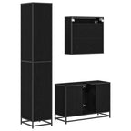 Badezimmermöbel-Set mit Regal 3 pcs Altholz Holzwerkstoff