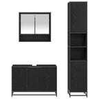 Badezimmermöbel-Set mit Regal 3 pcs Altholz Holzwerkstoff