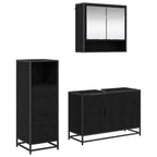 Badezimmermöbel-Set mit Schubladen 2 pcs Altholz Holzwerkstoff