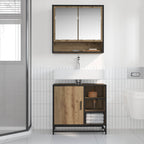 Badezimmermöbel-Set mit Regal 2 pcs Artisan-Eiche Holzwerkstoff