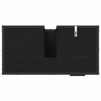Badezimmermöbel-Set 4 pcs Schwarz Eichen-Optik Holzwerkstoff