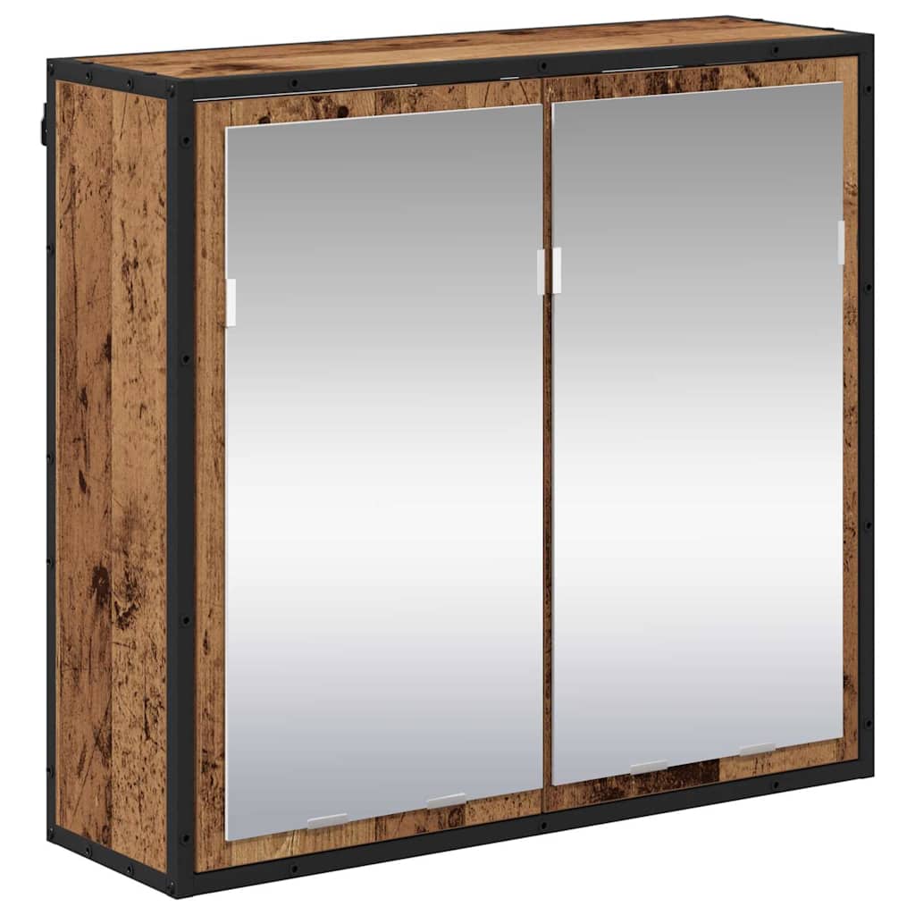 Badezimmermöbel-Set mit Schubladen 3 pcs Altholz Holzwerkstoff
