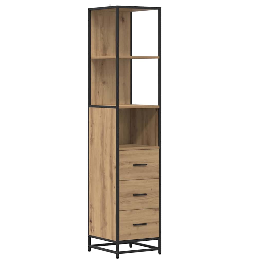 Badezimmermöbel Set mit Tür 4 pcs Artisan-Eiche Holzwerkstoff