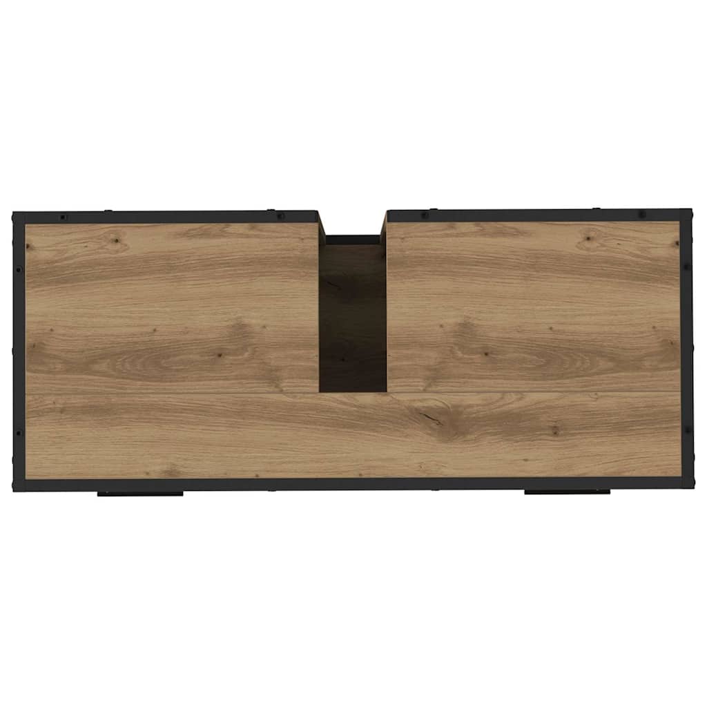 Badezimmermöbel Set mit Tür 4 pcs Artisan-Eiche Holzwerkstoff