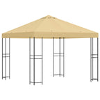 Pavillon 3 x 3 m Creme Polyester und Stahl 190 gsm