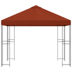 Pavillon 3 x 3 m Terrakotta Polyester und Stahl 190 gsm
