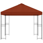 Pavillon 3 x 3 m Terrakotta Polyester und Stahl 190 gsm
