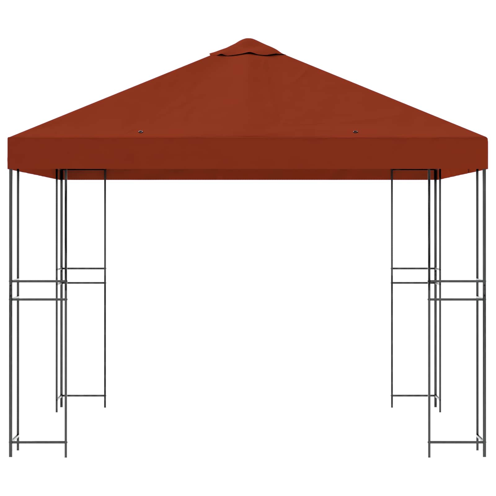 Pavillon 3 x 3 m Terrakotta Polyester und Stahl 190 gsm