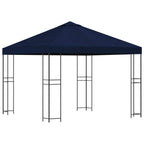 Pavillon 3 x 3 m Blau Polyester und Stahl 190 gsm