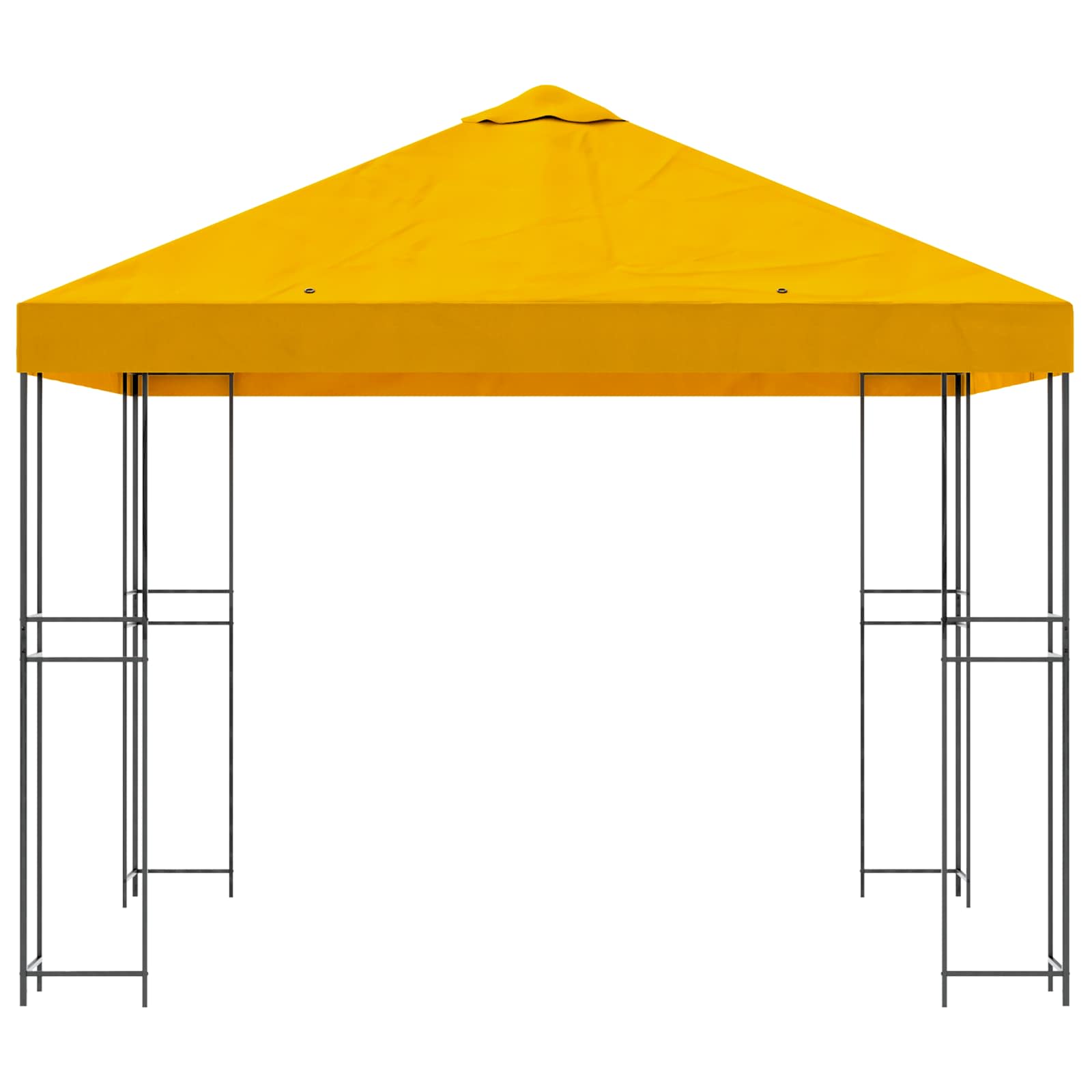 Pavillon 3 x 3 m Gelb Polyester und Stahl 190 gsm