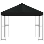 Pavillon 3 x 3 m Schwarz Polyester und Stahl 190 gsm