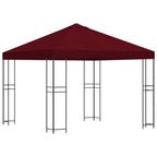 Pavillon 3 x 3 m Bordeauxrot Polyester und Stahl 190 gsm