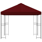 Pavillon 3 x 3 m Bordeauxrot Polyester und Stahl 190 gsm