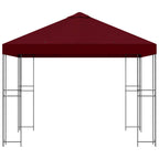 Pavillon 3 x 3 m Bordeauxrot Polyester und Stahl 190 gsm