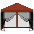 Garten Pavillon mit Seitenwänden 3 x 3 m Terrakotta
