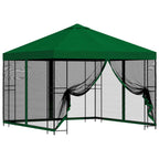 Garten Pavillon mit Seitenwänden 3 x 3 m Grün