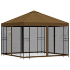 Garten Pavillon mit Seitenwänden 3 x 3 m Taupe