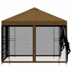 Garten Pavillon mit Seitenwänden 3 x 3 m Taupe
