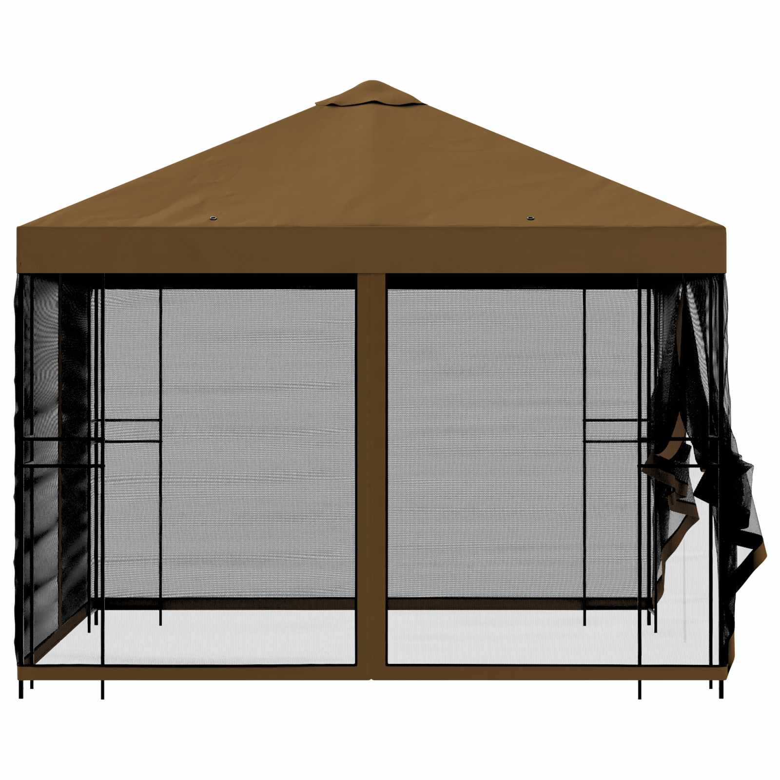 Garten Pavillon mit Seitenwänden 3 x 3 m Taupe