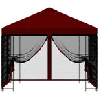 Garten Pavillon mit Seitenwänden 3 x 3 m Bordeauxrot