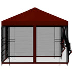 Garten Pavillon mit Seitenwänden 3 x 3 m Bordeauxrot
